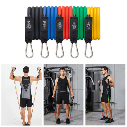 Resistance Bands 11Pcs/Set Multi Specifications Anti-Slip Resistance Bands Latex Elastic Band Pull Ropes Gym Kit Fitness Accessory